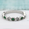 Natural Emerald Stackable Eternity Band