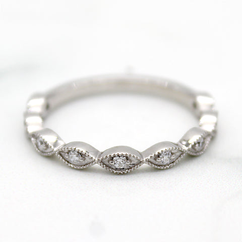 Marquise Half Eternity Stackable Band