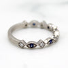 Natural Blue Sapphire Stackable Eternity Band