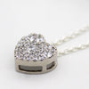 Love Heart Simulated Diamond Pendant Necklace