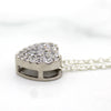 Love Heart Simulated Diamond Pendant Necklace