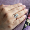GIA Certified Pear Shape Diamond Modern Engagement Ring