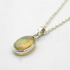 Oval Natural Opal Pendant Necklace