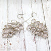 Natural Rose Quartz Long Dangling Drop Earrings