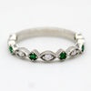 Natural Round Emerald Eternity Band