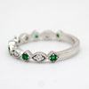 Natural Round Emerald Eternity Band