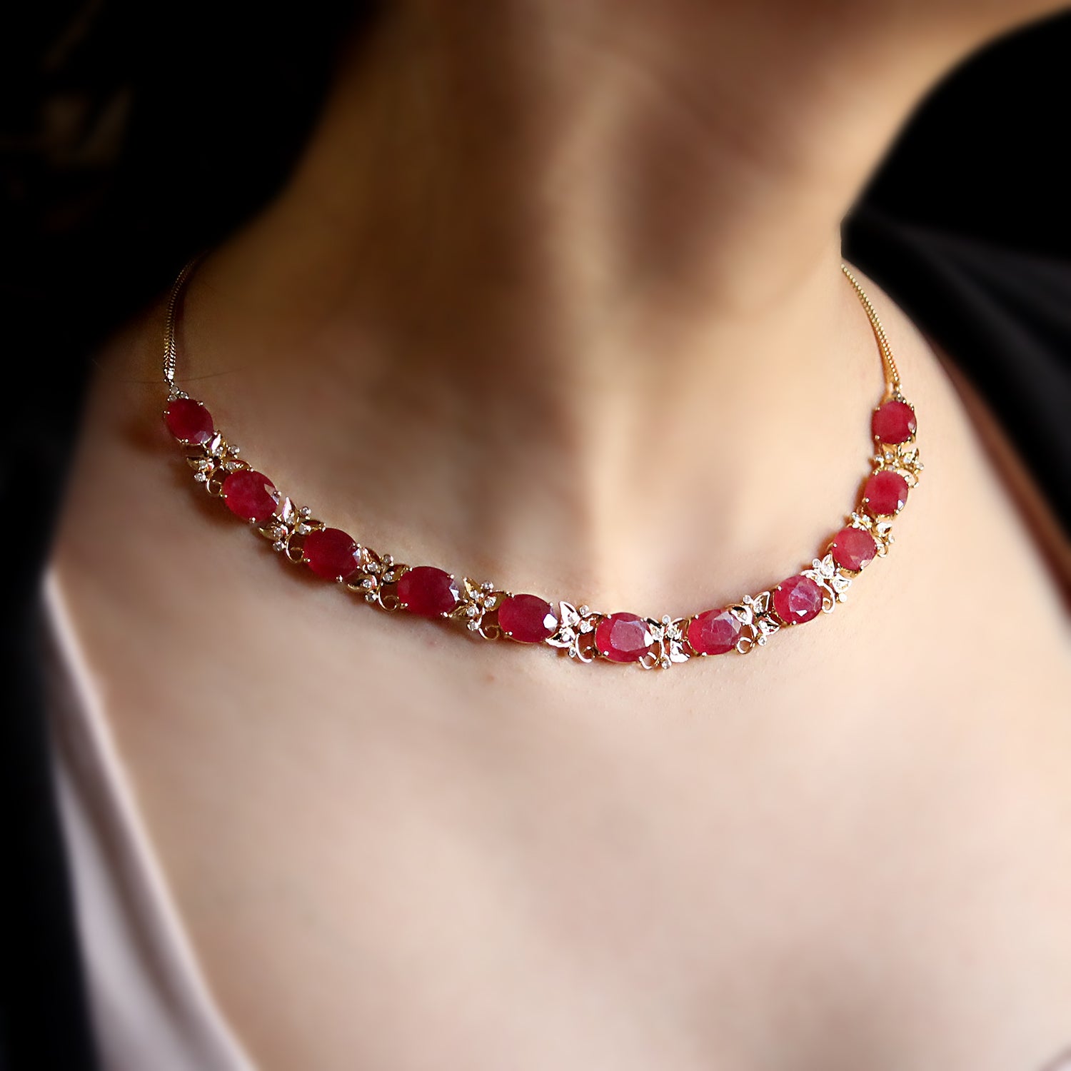Platinum, White Gold, 10.87ct Burma Ruby And 13.45ct Diamond Necklace  Available For Immediate Sale At Sotheby's