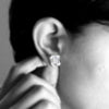 6 CT Emerald Cut Classic Swarovski Diamond Stud 14kt White Gold Earrings