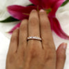 Natural Baguette Round Diamond Designer Stackable Wedding Band 14kt Rose Gold