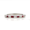 Rectangular Ruby Stackable Eternity Band