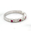 Natural Square Ruby Stackable Eternity Band