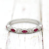 Marquise Natural Ruby Stackable Eternity Band