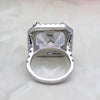 25Ct Cushion Cut Brilliant Halo Swarovski Crystal Wedding Ring