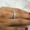 Round Diamond Designer Stackable Wedding 14kt White Gold Band