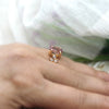 3.40 CT Oval Peach Morganite Diamond Engagement 18kt Solid Rose Gold Ring