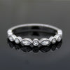 Marquise Round Eternity Stackable Wedding Band/Ring