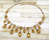 Natural Citrine Grandeur Shinning 18kt Yellow Gold Diamond Necklace