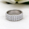 TRIPLE ROW HALF ETERNITY BAND | STACKABLE RINGS