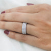 TRIPLE ROW HALF ETERNITY BAND | STACKABLE RINGS