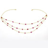 Natural Ruby 3 Layer Fine Statement Necklace