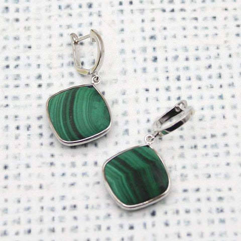 Malachite Earring