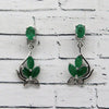 Natural Emerald Unique Earrings