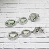 Green Quartz Halo Earrings