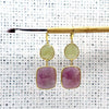 Natural Yellow & Pink Sapphire Earrings