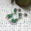 Natural Emerald Unique Earrings