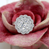 Amazing Flower Halo Diamond Ring 1.8 CT