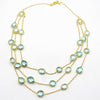 Sky Blue Topaz 3 Layer Necklace