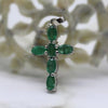 Natural Emerald Cross pendant