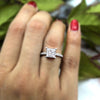 8 MM Classic Princess Solitaire Diamond Wedding Ring