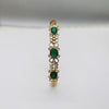 Emerald and Diamond Dainty Bracelet in 14KT Yellow Gold